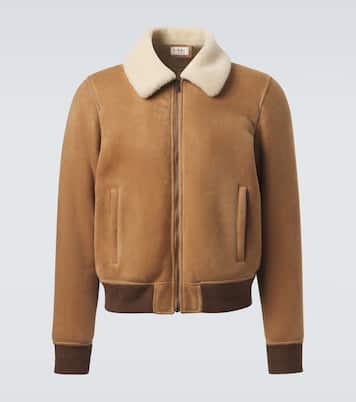 Chaqueta de ante con forro de borrego | Saint Laurent