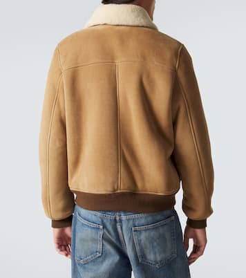Chaqueta de ante con forro de borrego | Saint Laurent