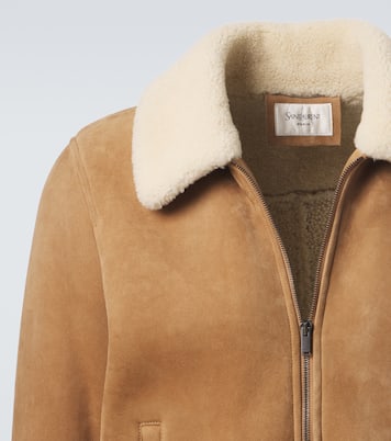Chaqueta de ante con forro de borrego | Saint Laurent
