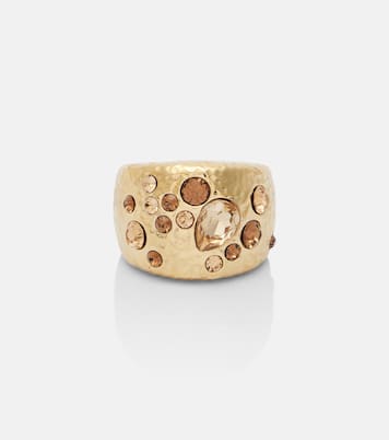 Scramble embellished gold-plated ring | Oscar de la Renta
