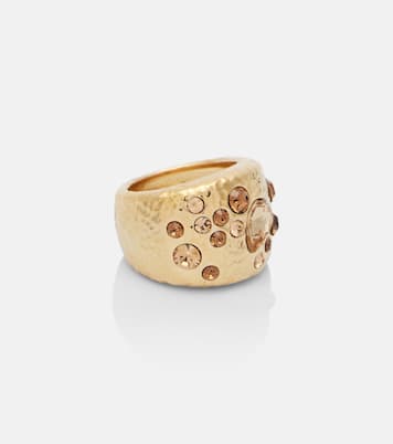 Scramble embellished gold-plated ring | Oscar de la Renta