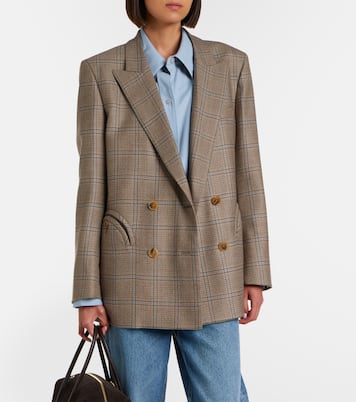 Everynight checked double-breasted wool blazer | Blazé Milano