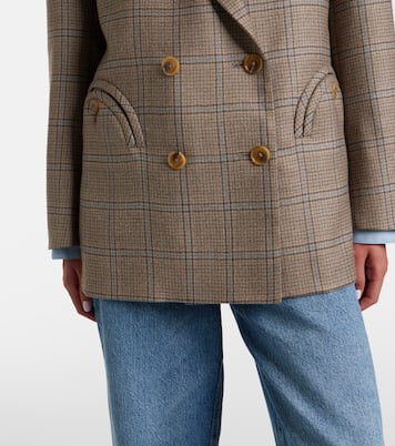 Everynight checked double-breasted wool blazer | Blazé Milano