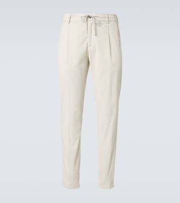 Cotton and cashmere corduroy straight pants | Eleventy