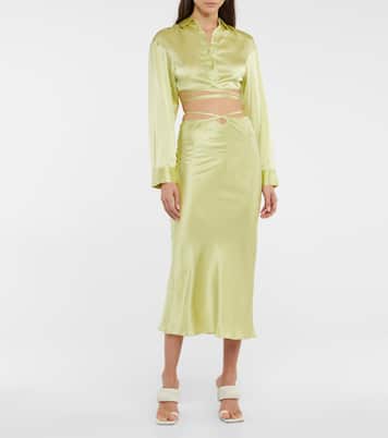 Midirock aus Seidensatin | Christopher Esber