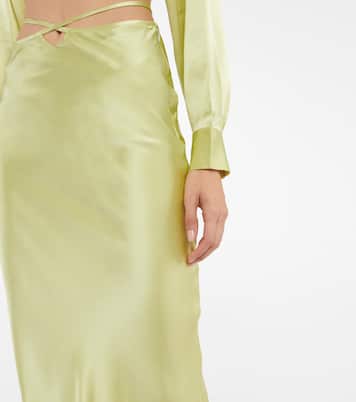 Midirock aus Seidensatin | Christopher Esber