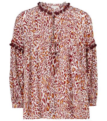 Blouse Clara à motif léopard | Poupette St Barth