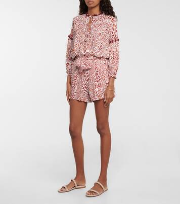 Blouse Clara à motif léopard | Poupette St Barth