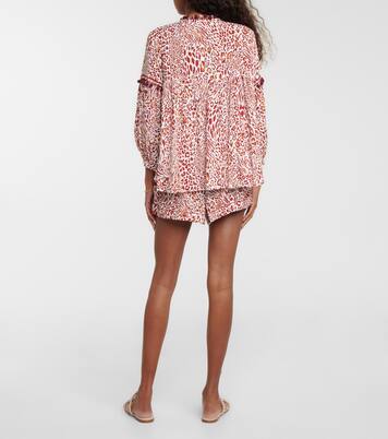 Blouse Clara à motif léopard | Poupette St Barth