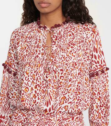 Blouse Clara à motif léopard | Poupette St Barth