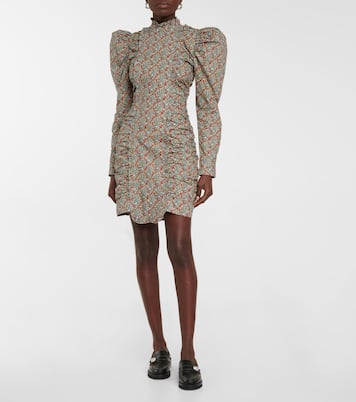 Miniabito in cotone con stampa floreale | Ganni