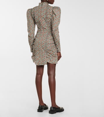 Miniabito in cotone con stampa floreale | Ganni