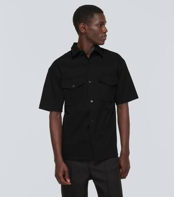 Cotton blend short-sleeved shirt | Nanushka