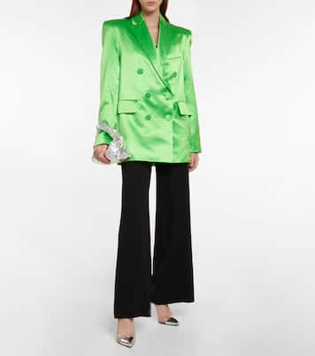 Carlton cotton and silk satin blazer | Alex Perry