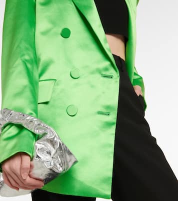 Carlton cotton and silk satin blazer | Alex Perry