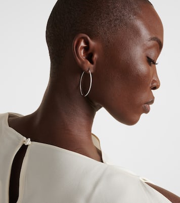 Orecchini a cerchio Eye in oro 18kt con diamanti | Ileana Makri