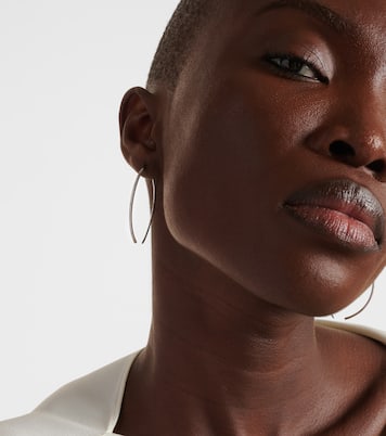 Orecchini a cerchio Eye in oro 18kt con diamanti | Ileana Makri