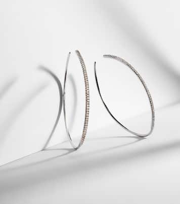 Orecchini a cerchio Eye in oro 18kt con diamanti | Ileana Makri