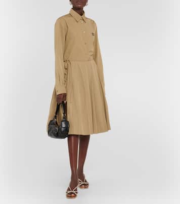 Sandales en cuir métallisé à ornements | Miu Miu