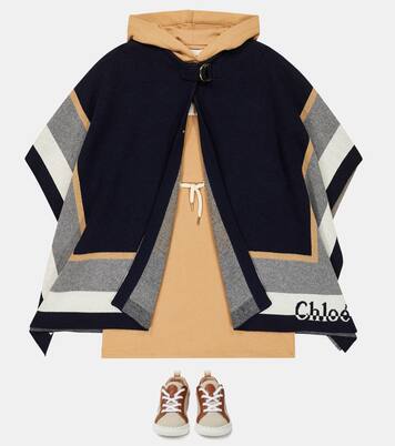 Logo cotton sweatshirt dress | Chloé Kids