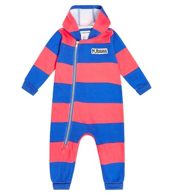 Baby striped cotton jumpsuit | Mini Rodini