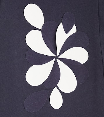 Floral-appliqué jersey dress | Il Gufo