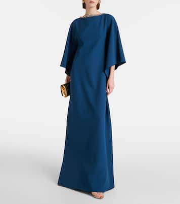 Robe longue Amarella en crêpe | Safiyaa