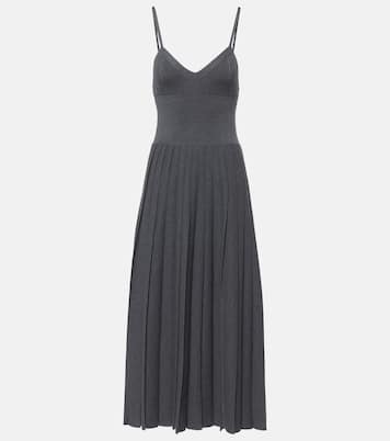 Elio pleated wool midi dress | Khaite