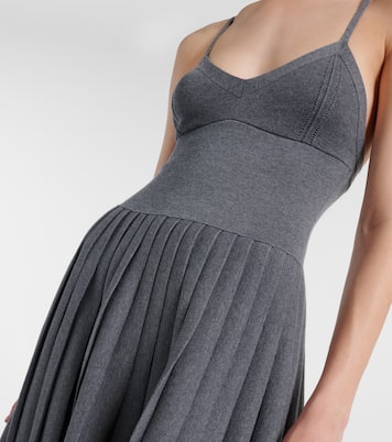 Elio pleated wool midi dress | Khaite