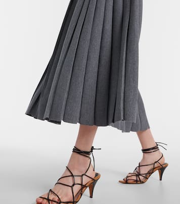 Elio pleated wool midi dress | Khaite
