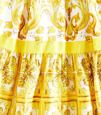 فستان من القطن البوبلين بطبعات | Dolce&Gabbana Kids