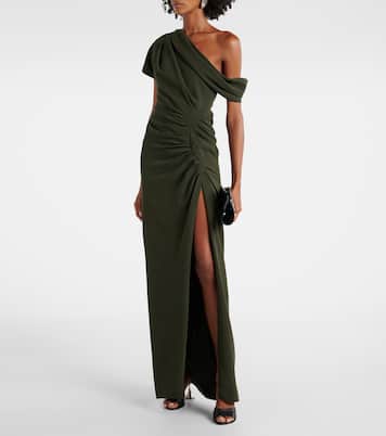 One-Shoulder-Robe Kally aus Crêpe | Simkhai