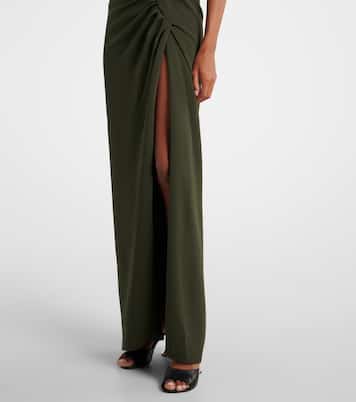 One-Shoulder-Robe Kally aus Crêpe | Simkhai