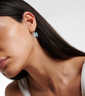 Pendientes de oro de 14 ct con topacio y diamantes | Mateo