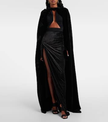 Lilies Maxirock Twist Edfu aus Samt | Rick Owens