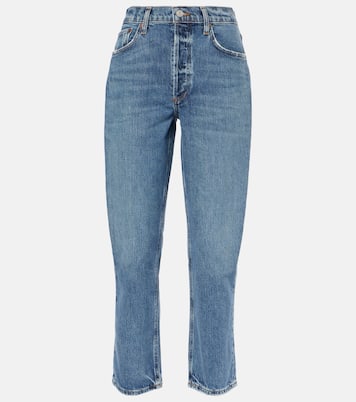 High-Rise Cropped Straight Jeans Riley | Agolde