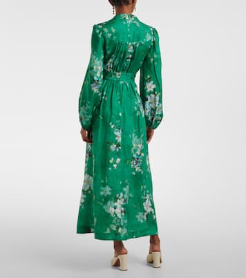 Abito midi Everly in lino con stampa | Zimmermann