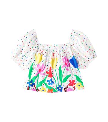 Flor Do Mangue floral cotton blouse | Fábula