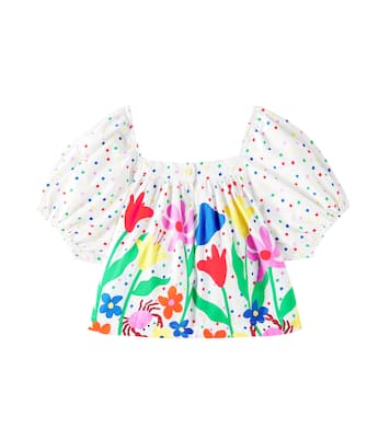 Flor Do Mangue floral cotton blouse | Fábula