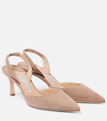 Carolyne 70 suede slingback pumps | Manolo Blahnik