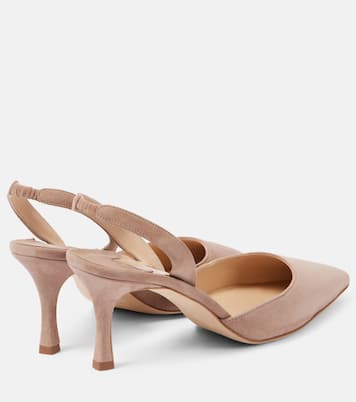 Carolyne 70 suede slingback pumps | Manolo Blahnik