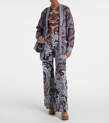 Top aus Tüll und Samt | Etro