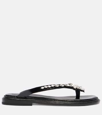 Embellished leather thong sandals | Simone Rocha