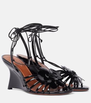 Wedge-Sandalen Orchid 85 aus Lackleder | Zimmermann