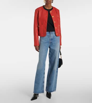 Andrea leather jacket | Veronica Beard