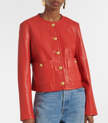 Andrea leather jacket | Veronica Beard