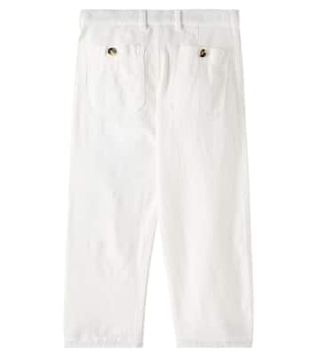 Dyed linen-blend pants | Brunello Cucinelli Kids