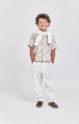 Dyed linen-blend pants | Brunello Cucinelli Kids