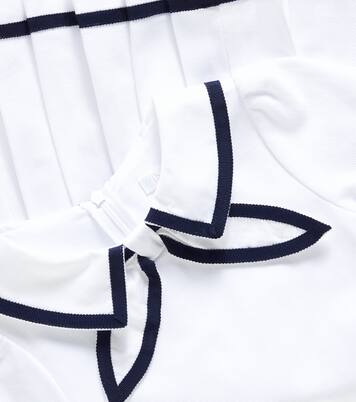 Bow-detail pleated cotton dress | Patachou