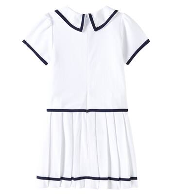 Bow-detail pleated cotton dress | Patachou